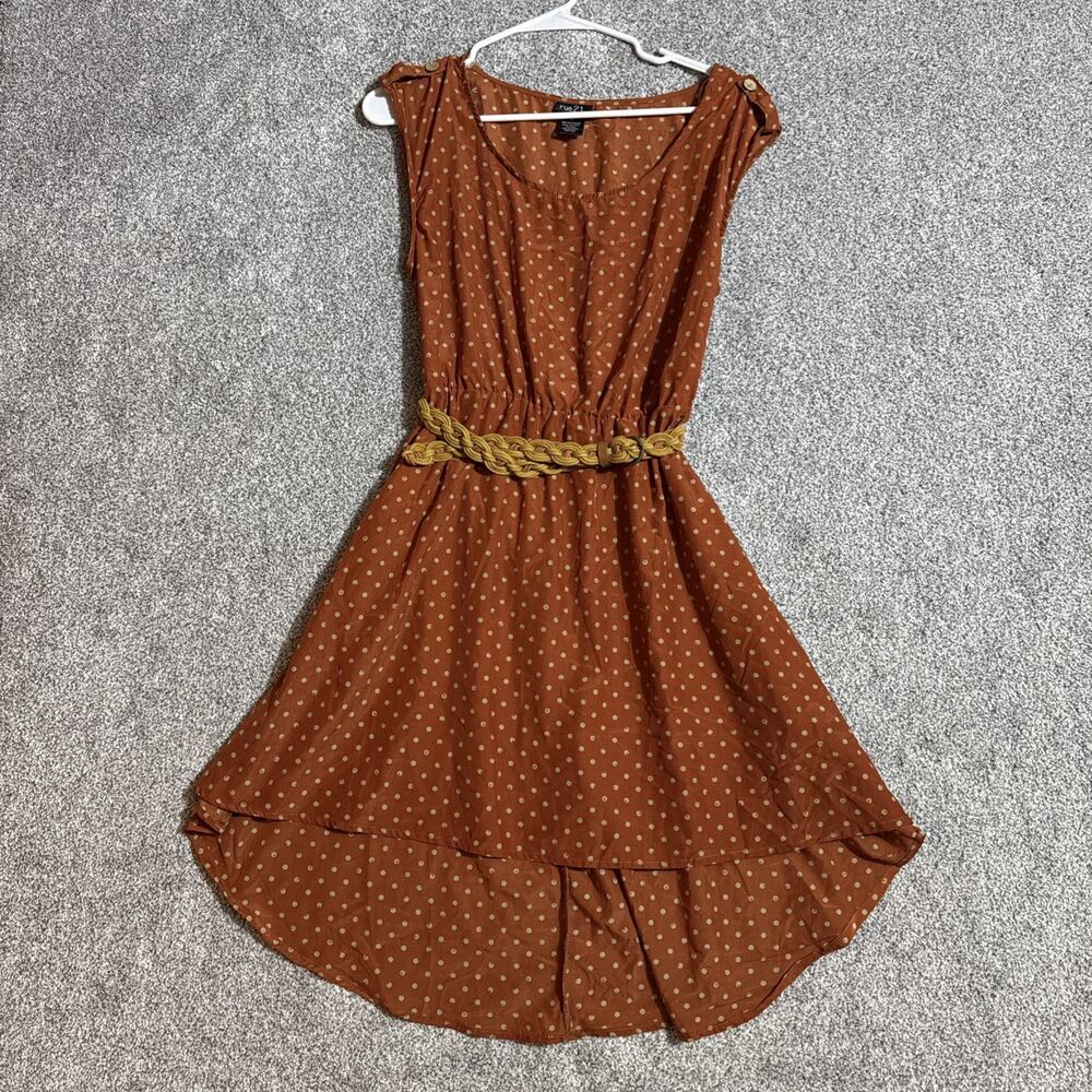 Rue21 High Low Dress‎ Small Belted Boho Cottagecore Peasant Romantic Chic Flowy
